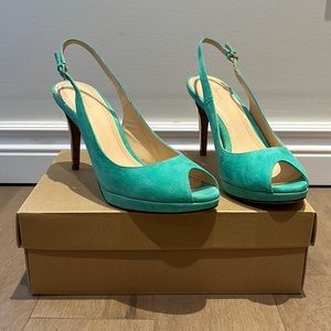 Cole Haan Teal Chelsea Slingback Pumps